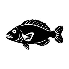 wrasse icon, wrasse silhouette vector illustration-simple silhouette illustration of wrasse, perfect for wrasse logos and icons