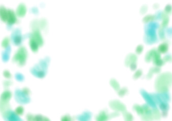 緑の葉が舞い散るふんわり背景イラスト