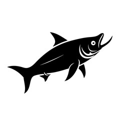 tarpon icon, tarpon silhouette vector illustration-simple silhouette illustration of tarpon, perfect for tarpon logos and icons