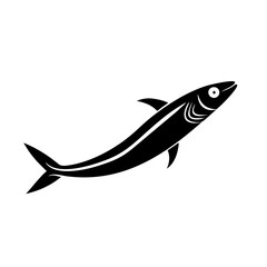 anchovy icon, anchovy silhouette vector illustration-simple silhouette illustration of anchovy, perfect for anchovy logos and icons