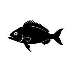 snapper icon, snapper silhouette vector illustration-simple silhouette illustration of snapper, perfect for snapper logos and icons
