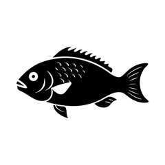 snapper icon, snapper silhouette vector illustration-simple silhouette illustration of snapper, perfect for snapper logos and icons