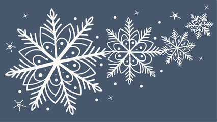 snowflakes on a white background