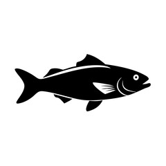 haddock icon, haddock silhouette vector illustration-simple silhouette illustration of haddock, perfect for haddock logos and icons