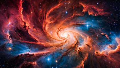 Colorful image of a nebula.
