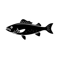 cod icon, cod silhouette vector illustration-simple silhouette illustration of cod, perfect for cod logos and icons