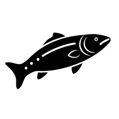salmon icon, salmon silhouette vector illustration-simple silhouette illustration of salmon, perfect for salmon logos and icons