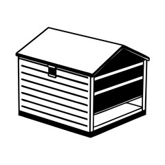 outdoor storage box icon, outdoor storage box silhouette vector illustration-simple silhouette illustration of outdoor storage box, perfect for outdoor storage box logos and icons
