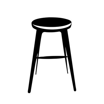 recommend clip art: stool icon, stool silhouette vector illustration-simple silhouette illustration of stool, perfect for stool logos and icons