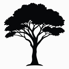 vector tree silhouette