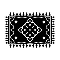 rug icon, rug silhouette vector illustration-simple silhouette illustration of rug, perfect for rug logos and icons