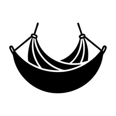 hammock icon, hammock silhouette vector illustration-simple silhouette illustration of hammock, perfect for hammock logos and icons