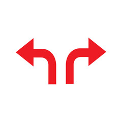 right left turn arrow sign