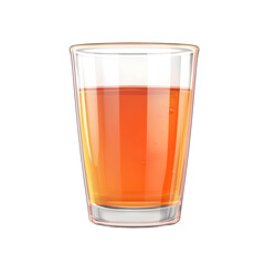3D icon of a glass of iced tea or apple juice, symbolizing refreshment or healthy drinks.