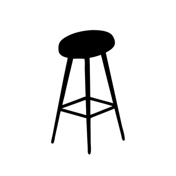recommend clip art: bar stool icon, bar stool silhouette vector illustration-simple silhouette illustration of bar stool, perfect for bar stool logos and icons