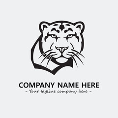 Phanter illustration black and white for logo company vector image
