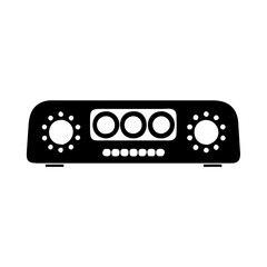 sound bar icon, sound bar silhouette vector illustration-simple silhouette illustration of sound bar, perfect for sound bar logos and icons