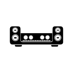 sound bar icon, sound bar silhouette vector illustration-simple silhouette illustration of sound bar, perfect for sound bar logos and icons