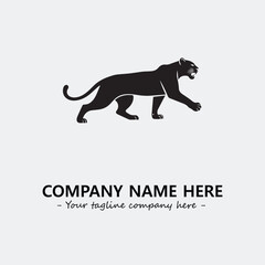 Phanter illustration black and white for logo company vector image
