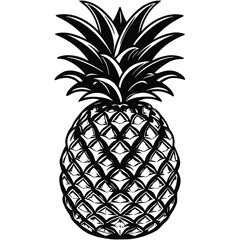 Obraz premium Pineapple silhouette icon vector image (1).eps