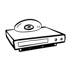 Fototapeta premium cd dvd player icon, cd dvd player silhouette vector illustration-simple silhouette illustration of cd dvd player, perfect for cd dvd player logos and icons