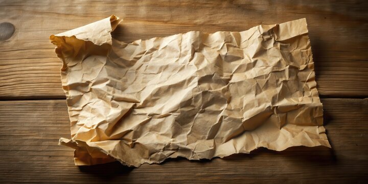 Crumpled paper with a torn corner, revealing a cryptic message on the edge of a parchment-style document, as if it was meant for a top-secret mission , torn, message