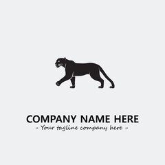 Phanter illustration black and white for logo company vector image
