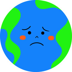 Sad Earth Character