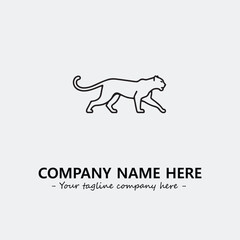 Phanter illustration black and white for logo company vector image
