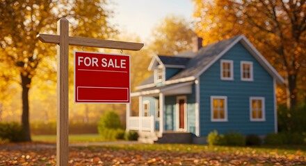 Obraz premium Charming autumn house for sale