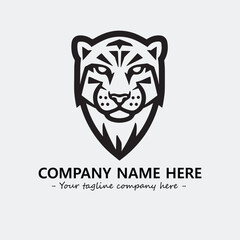 Phanter illustration black and white for logo company vector image
