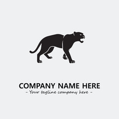 Phanter illustration black and white for logo company vector image
