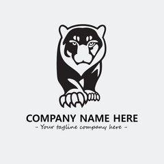 Phanter illustration black and white for logo company vector image
