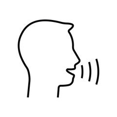 Talking Line Icon Illustration