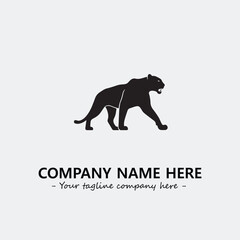Phanter illustration black and white for logo company vector image
