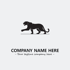 Phanter illustration black and white for logo company vector image
