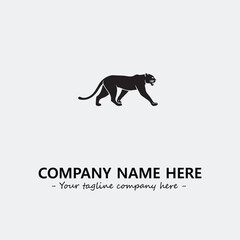 Phanter illustration black and white for logo company vector image
