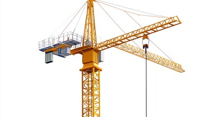 A detailed illustration of a large construction crane.