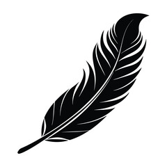 Obraz premium A feather as a road for walking on white background.