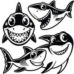 set-of-cartoon-shark-vector-image (5).eps
