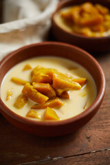 Poached Pumpkin in Coconut Milk