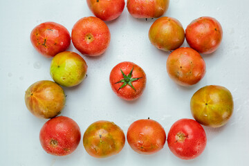 tomatoes and cucumbers