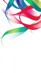 Modern Minimalist Abstract Vector Design: Colorful Flowing Patterns and Swirls