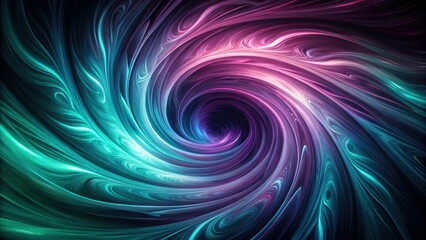 Obraz premium Dark Teal and Purple Flowing Vortex, purple, swirling patterns