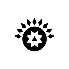 Circle with Arrows Pointing Inward Symbolizing Reflection and Growth Icon