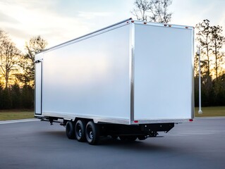 Custom advertising trailer with LED panels, mobile billboard concept
