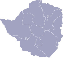 Zimbabwe Purple Map