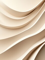 Elegant Curved Beige Paper Texture with Soft Wave Patterns