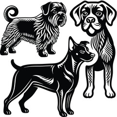 Obraz premium set-of-dogs-silhouette-vector-image (3).eps