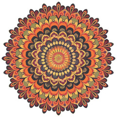 A Mandala Design with Traditional Indian Elements, Ideal for Spiritual and Cultural Projects